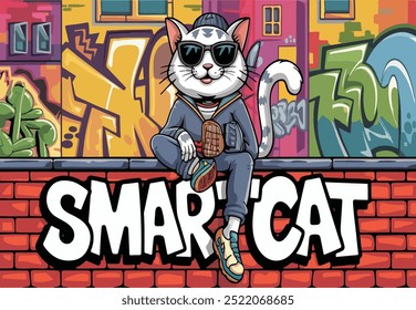 Smart cat men's unique t-shirt