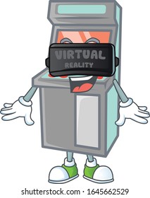 A smart character of arcade game machine with Virtual reality headset