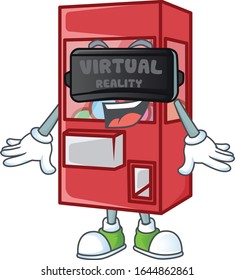 A smart character of toy claw machine with Virtual reality headset