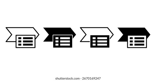 Smart Chart Icons Black and White Data Flow Diagrams Vector Design Illustration Collections