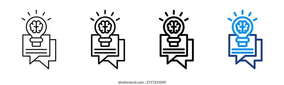 Conjunto de Colección de contorno diferente de icono de chat inteligente