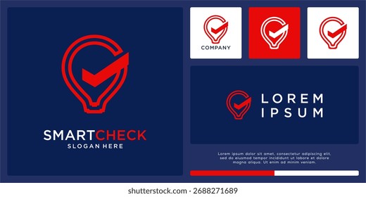 Smart check logo design template