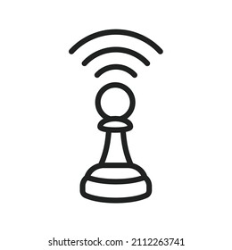 Smart Chess icon vector image. Can also be used for Physical Fitness. Suitable for mobile apps, web apps and print media.