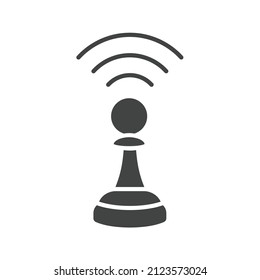 Smart Chess icon vector image. Can also be used for Physical Fitness. Suitable for mobile apps, web apps and print media.
