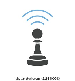 Smart Chess icon vector image. Can also be used for Artificial Intelligence. Suitable for mobile apps, web apps and print media.