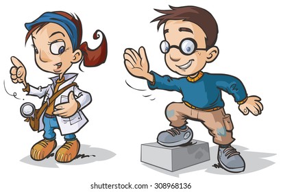 Smart Children Cartoon characters.