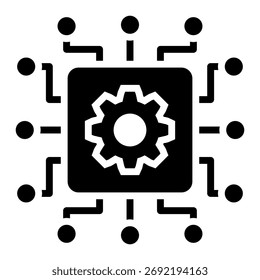 Smart Chip Icon Element For Design
