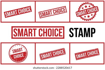 Smart Choice Rubber Stamp Set Vector