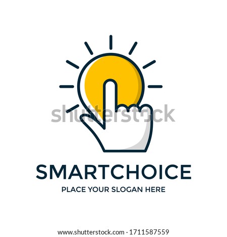 Smart choice vector logo template. This design use hand or finger symbol. Suitable for business.