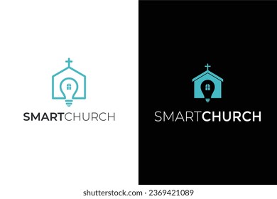 plantilla de diseño de logotipo de iglesia inteligente