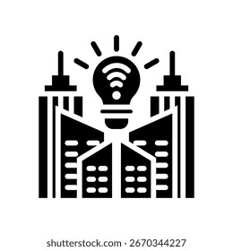 Smart Cities Icon Glyph Vector Illustration