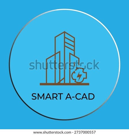 Smart City Architecture and Electrical Power Solutions Vector Illustration