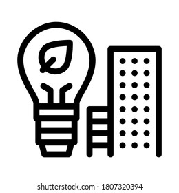 smart city buildings icon vector. smart city buildings sign. isolated contour symbol illustration