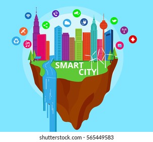 smart city concept environment with green energy smart city concept environment with green energy and eco safe technology