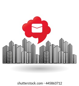 Smart city concept with icon design, vector illustration 10 eps graphic.