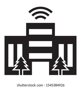 Smart City Concept, self sustainable environment iot vector icon design