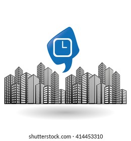 Smart city design. technology icon. multimedia concept