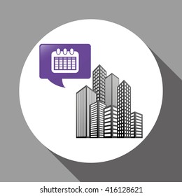 Smart city design. technology icon. multimedia concept
