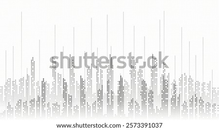 Smart city digital background. Building Technology, Futuristic City Architecture, Blue Skyline, Connection concept, Urban Industry, Tech Construction, Information Data, Infrastructure concept.