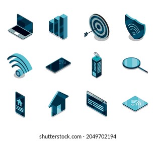 Symbol für intelligente Stadt und Gadgets