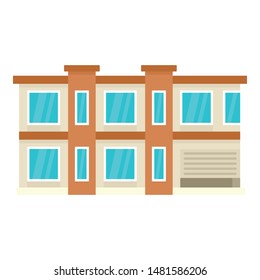 Smart city house icon. Flat illustration of smart city house vector icon for web design
