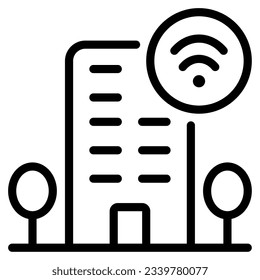 El icono de la ciudad inteligente se puede usar para uiux, infografía, etc