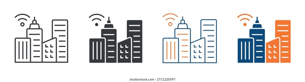 Smart City-Symbol - Sammlung mehrerer Stile festlegen
