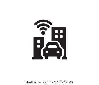 Smart City Icon silhouette icon vector design illustration