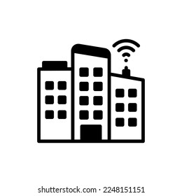 Icono de Ciudad inteligente en vector. Logotipo