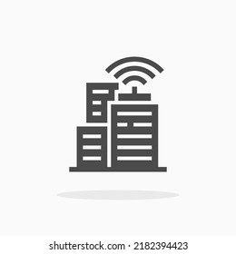 Smart city icon. For your design, logo. Vector illustration.