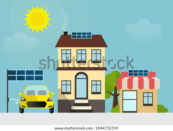 Smart City Infrastructure, Connected, Electric\
car, Energy and Power\
Concept
