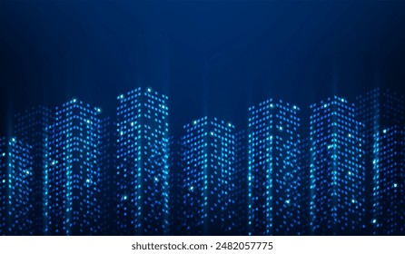 smart city internet network communication technology background. high speed wireless. internet of things. vector illustration fantastic hi-tech design.