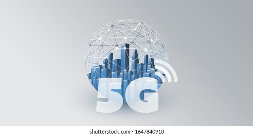 Smart City, IoT and 5G Mobile Networks - Digital Technology Design Concept 