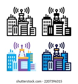 Smart City IOT Icon Set Style Collection