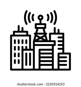 Smart City IOT icon vector illustration logo template isolated on white background