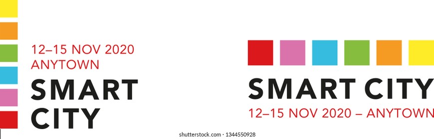 Smart city logo design, vector