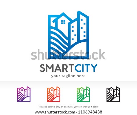 Smart City Logo Symbol Template Design Vector, Emblem, Design Concept, Creative Symbol, Icon