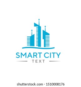 Smart City Logo Vector Template For Technology And Construction Industrial