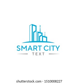 Smart City Logo Vector Template For Technology And Construction Industrial