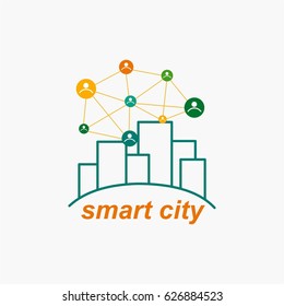 Smart City Logo Vector Template