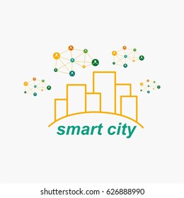 Smart City Logo Vector Template