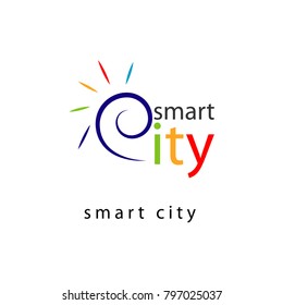 Smart City Logo Vector Template Design