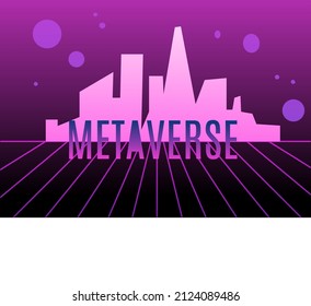 Die smarte Stadt der metaverse digitale Daten von futuristischen und technologischen Daten, Vektorhintergrund-Konzept