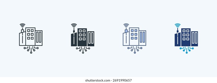 Smart City Multiple Style Icon Collection