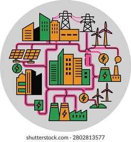 Smart City Power Grid with Renewable Energy and Sustainable Infrastructure