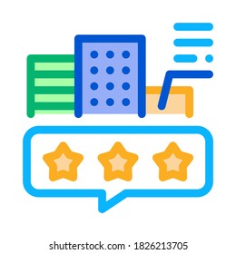 smart city review icon vector. smart city review sign. color symbol illustration