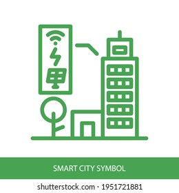 Smart City sign vector design. Smart city symbol for your website design, logo, app, UI. Eps10 vector illustration.
