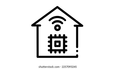 Smart City Technology app icon. Flat vector graphic.