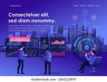 Smart city with technology data analytics and digital transformation