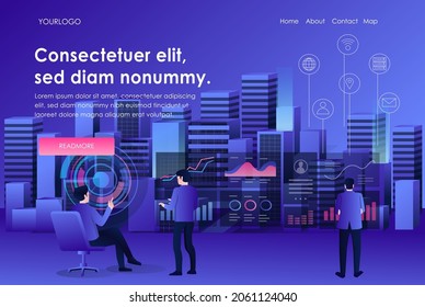 Smart city with technology data analytics and digital transformation